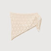 Foulard en coton ivoire femme