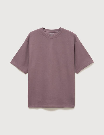 T-shirt ras de cou manches courtes mauve homme