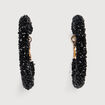 Boucles d'oreilles cr&eacute;oles noir femme