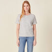 T-shirt manches courtes bleu foncé femme