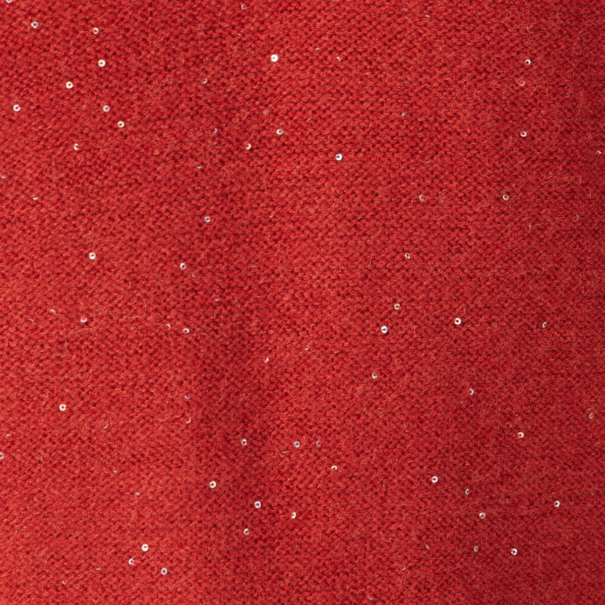 Pull manches longues sequins rouge foncé femme