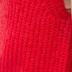 Pull droit sans manches col rond rouge femme