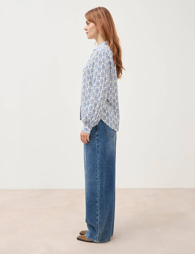 Blouse manches longues blanc femme