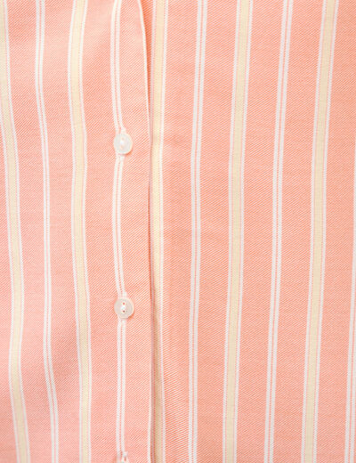 Chemise manches 3/4 orange abricot femme
