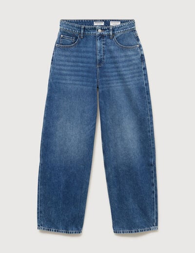 Jeans loose en coton denim used femme