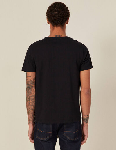 T-shirt col V homme Instinct noir homme