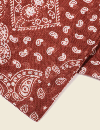 Foulard marron cognac homme