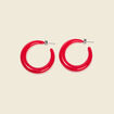 Boucles d'oreilles créoles rouge femme