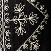 Veste droite brodée noir femme