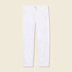 Jeans girlfriend taille haute denim blanc femme
