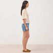 Pull col bateau manches courtes rose femme
