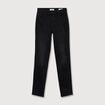Jeans slim taille haute denim noir femme