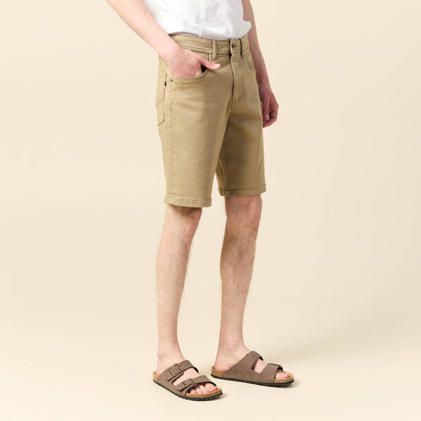 Bermuda droit 5 poches gris homme