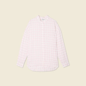 Chemise manches longues rose clair femme