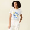 T-shirt manches courtes blanc femme