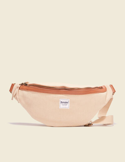 Sac banane zippé creme homme