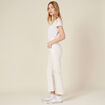 Pantalon éco-responsable denim blanc femme