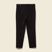 Pantalon cigarette &agrave; pinces noir femme