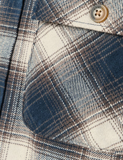 Surchemise oversize en coton bleu marine homme