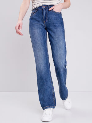 Jeans bootcut taille haute denim stone femme