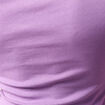 T-shirt asym&eacute;trique manches courtes violet femme