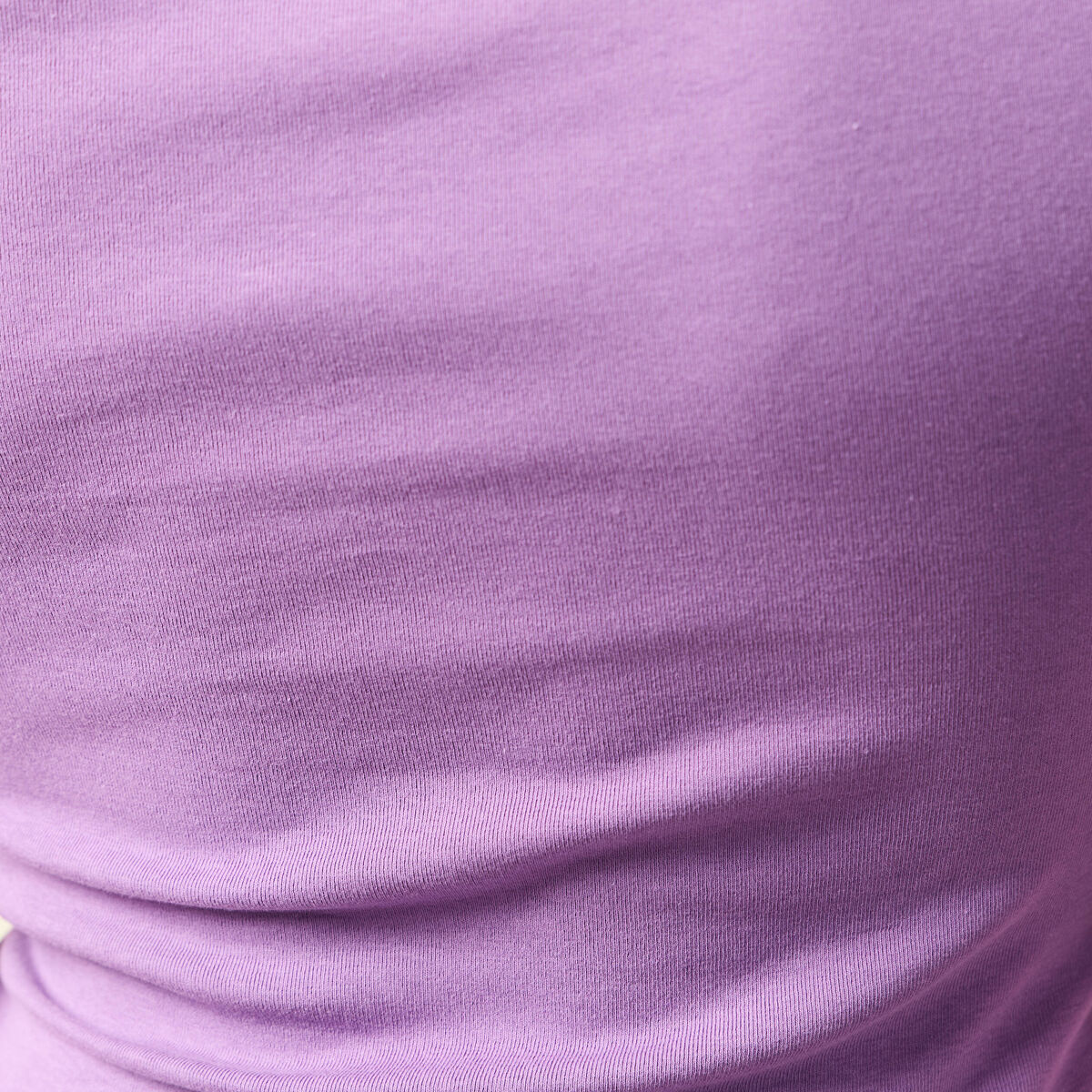T-shirt asym&eacute;trique manches courtes violet femme
