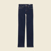 Jeans regular 5 poches denim brut rinse femme