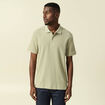 Polo col polo manches courtes en coton gris homme