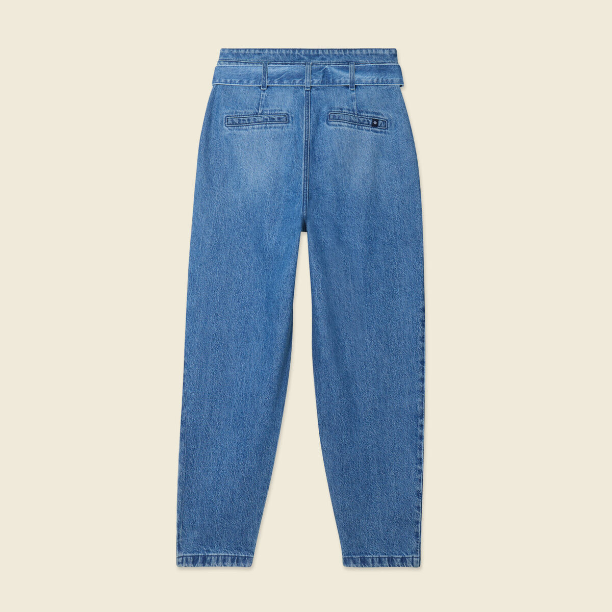 Jeans slouchy taille haute denim stone femme