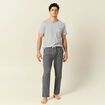 Ensemble pyjama 2 pièces gris clair homme