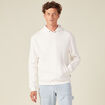 Sweat &agrave; capuche ecru homme
