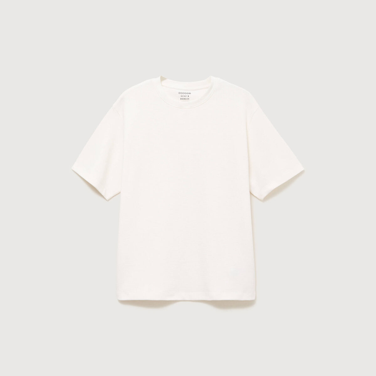 T-shirt ras de cou manches courtes ecru homme
