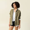 Surchemise oversize vert kaki femme