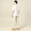 T-shirt ample col rond coton ecru homme
