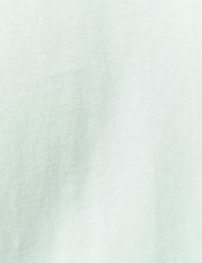 T-shirt en coton manches courtes vert pastel homme