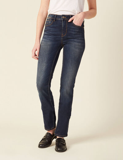 Jeans Demi - regular taille haute denim brut femme