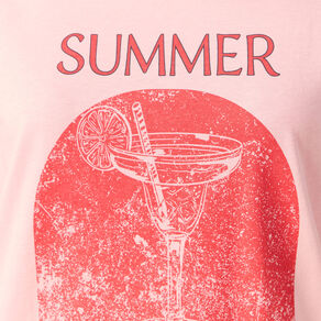 t shirt manches courtes rose femme T-shirt manches courtes rose femme