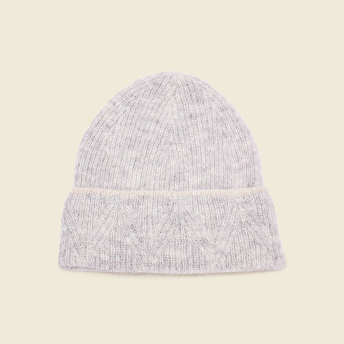 Bonnet fabriqué en France gris clair femme
