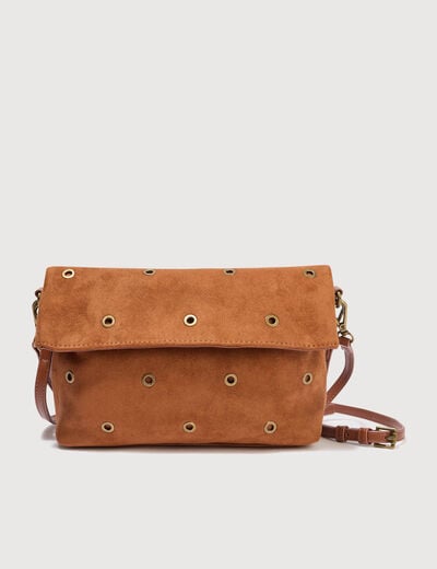 Sac bandouli&egrave;re avec doublure marron clair femme