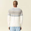 Pull manches longues ecru homme