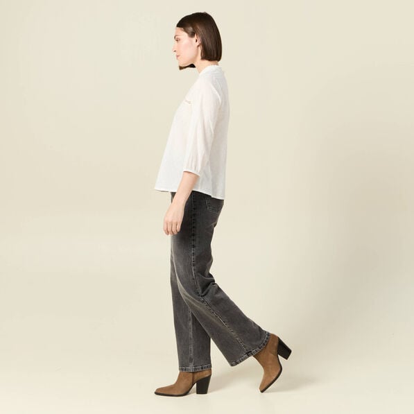 blouse manches 34 ecru femme Blouse manches 3/4 ecru femme
