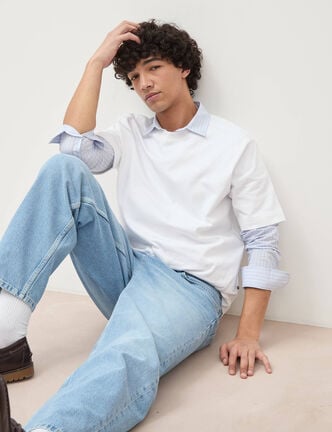 T-shirt en coton blanc homme