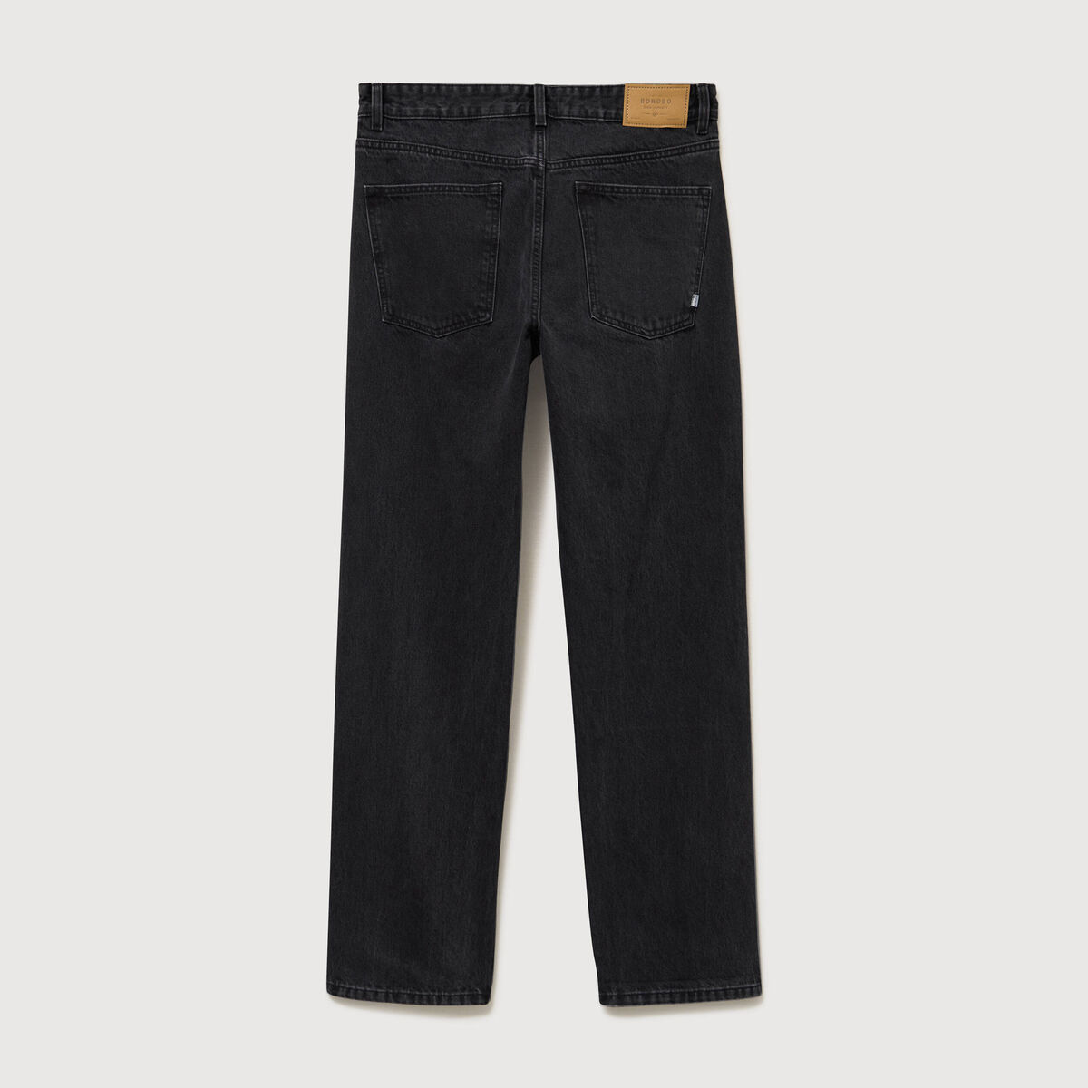 Jeans large longueur 34 en coton denim noir homme