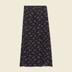 Jupe longue évasée noir femme