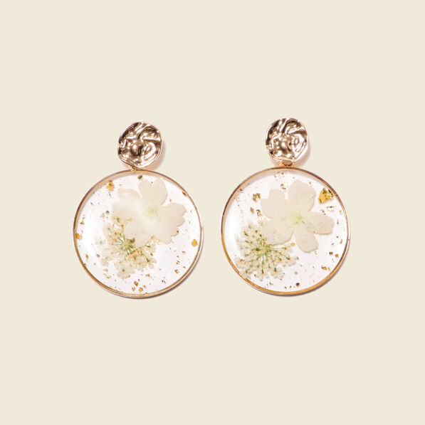 Boucles d'oreilles pendantes couleur or femme