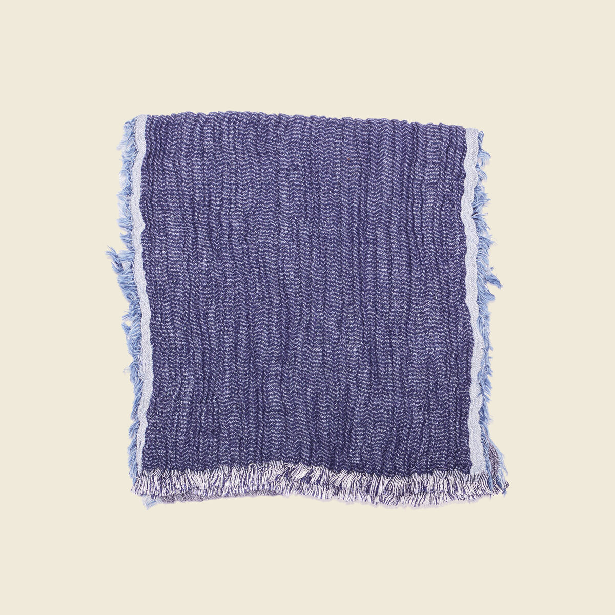 Foulard froissé bleu marine homme