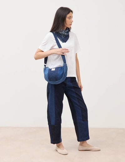 Jeans barrel taille standard denim stone femme