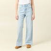 Jeans large éco-responsable denim bleach femme