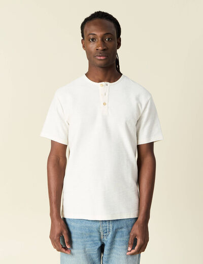 T-shirt manches courtes ecru homme