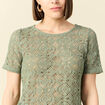 T-shirt manches courtes vert kaki femme
